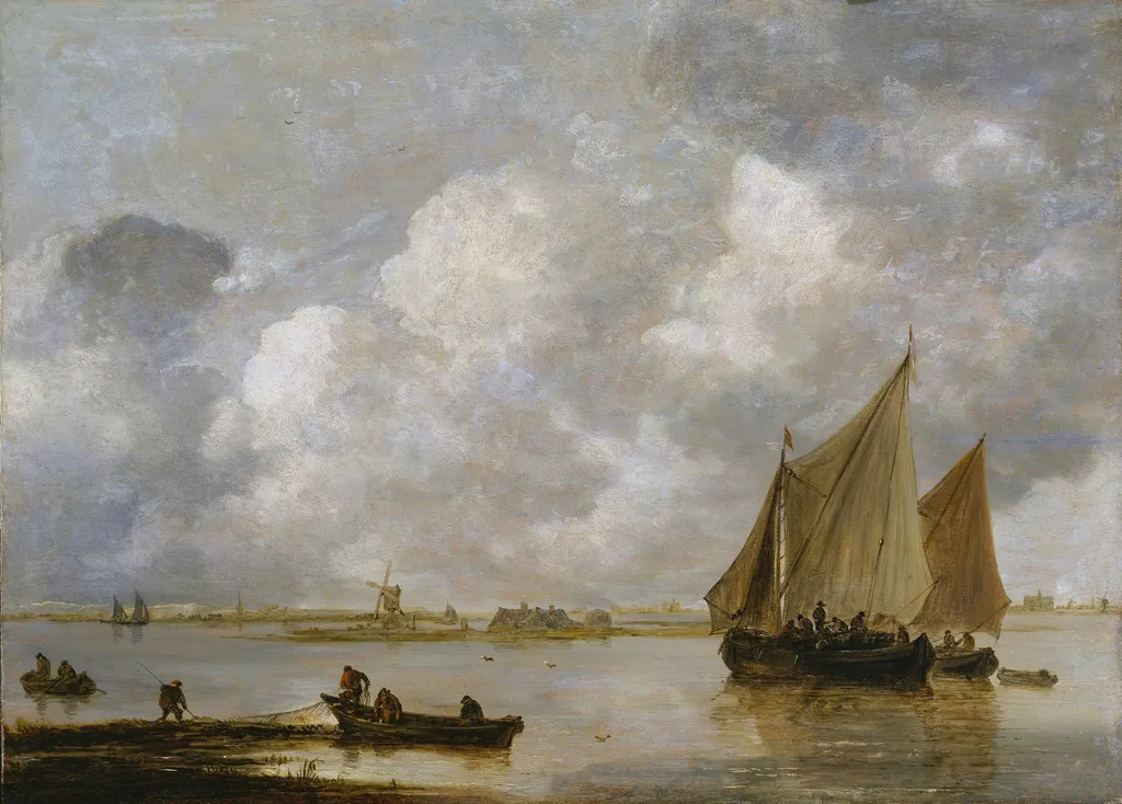 View of the Haarlemmermeer, by Jan van Goyen, oil, 1656