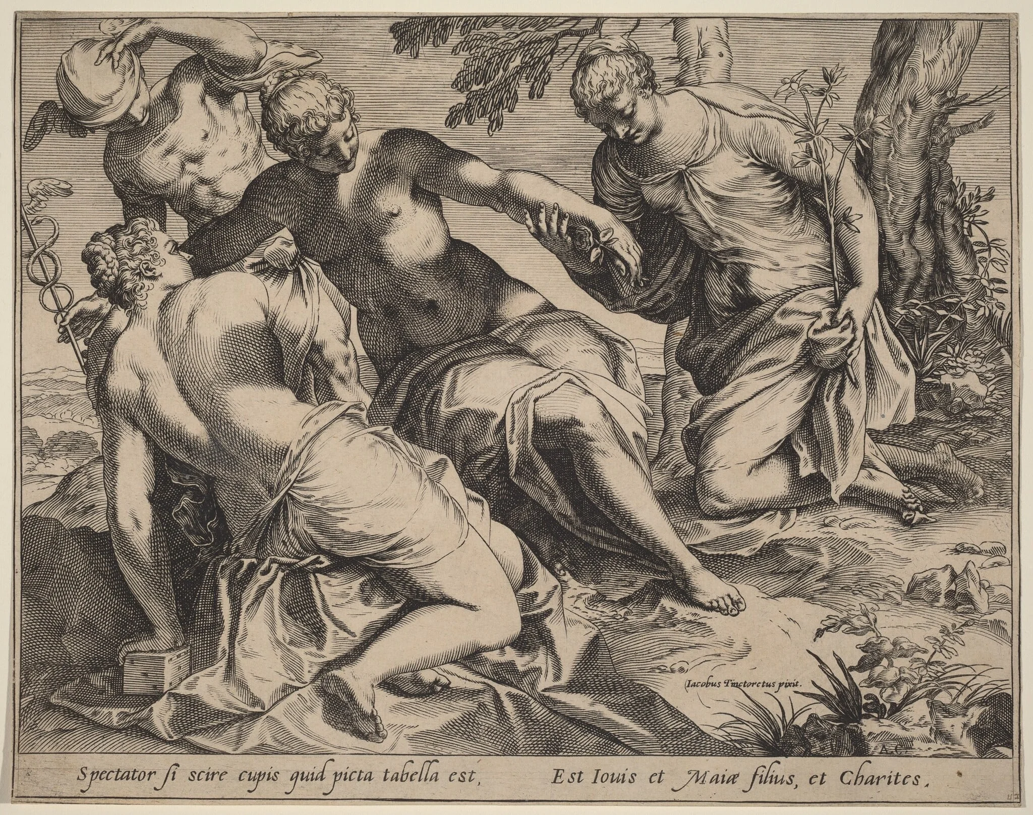 Mercury and the Three Graces, detail