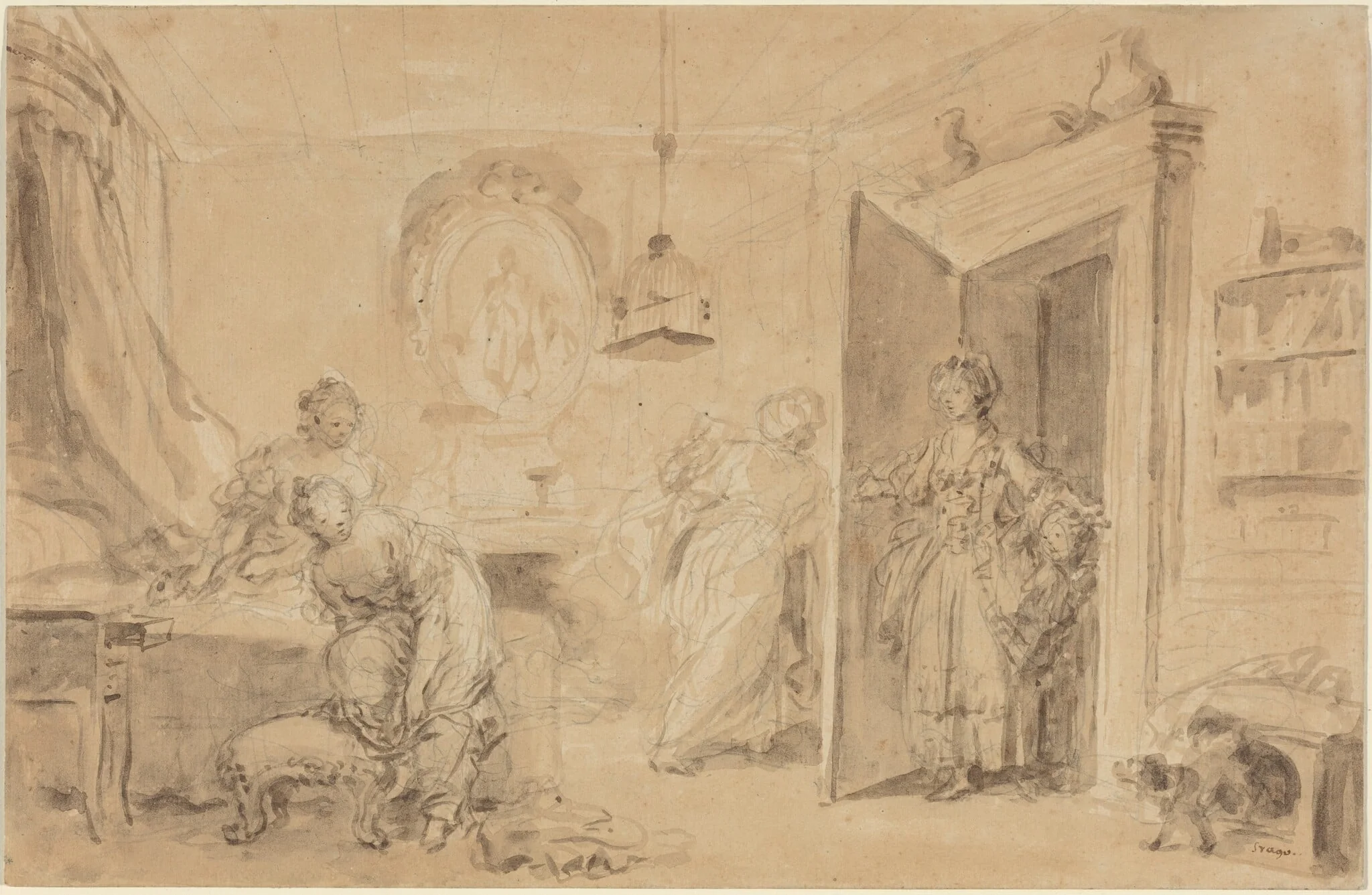 The Bedroom (Le Coucher or Ma Chemise brule), detail