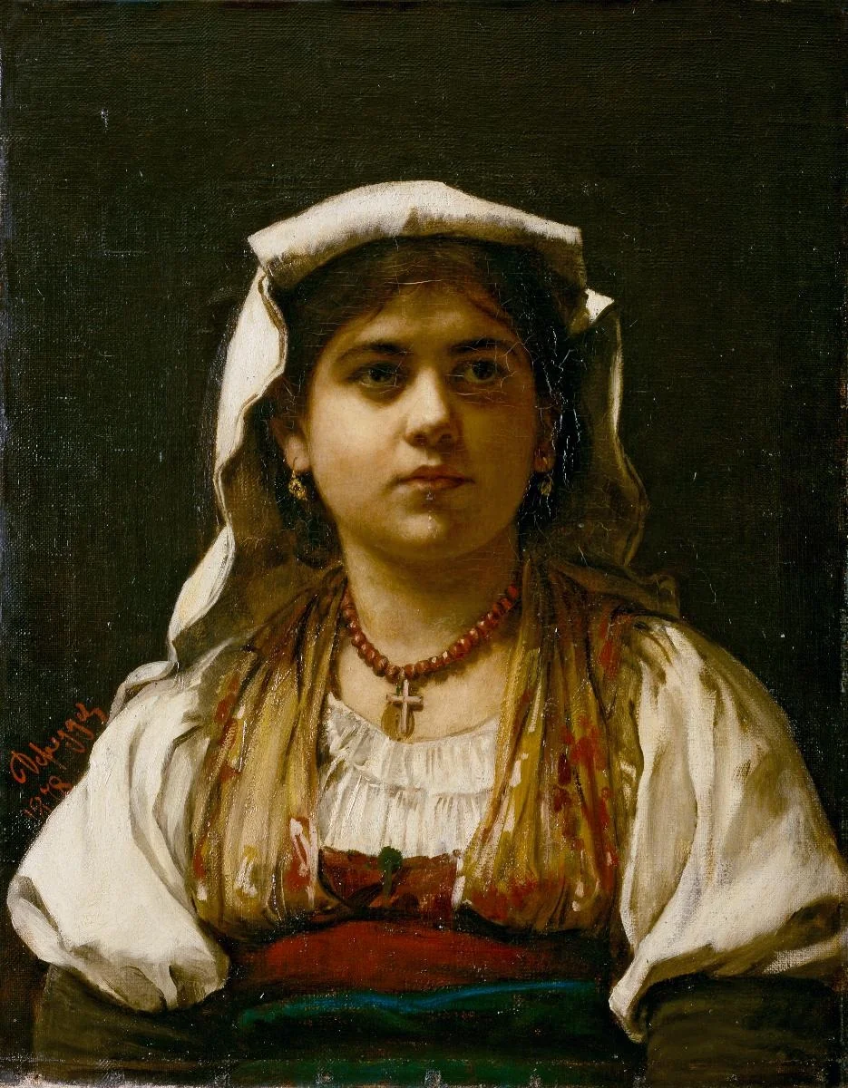 Italienisches Mädchen, detail