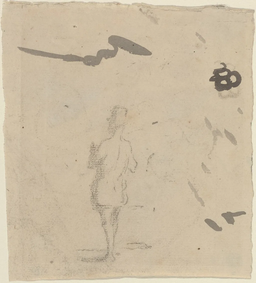 Figure of a Man, by Honoré Daumier, chalk, 1844