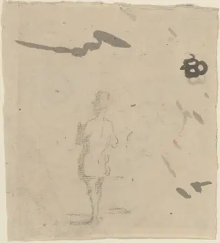 Figure of a Man, by Honoré Daumier, chalk, 1844