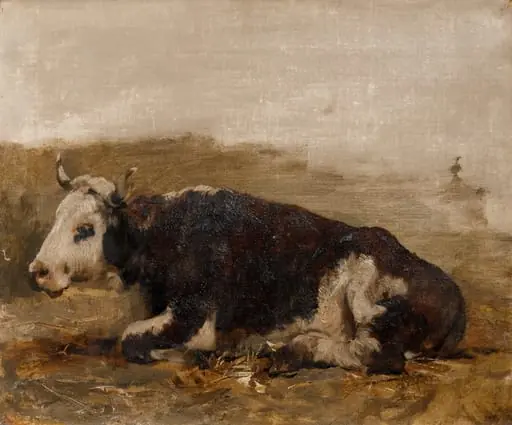 Bou culcat, by Julien Dupré, unspecified, 1850