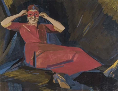 The woman with a mask. S. I. Dimshits, detail