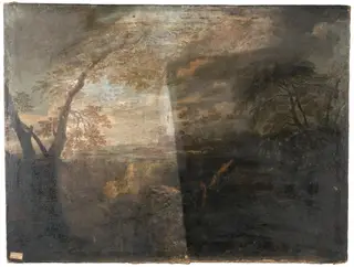Landscape, by Salvator Rosa, oil