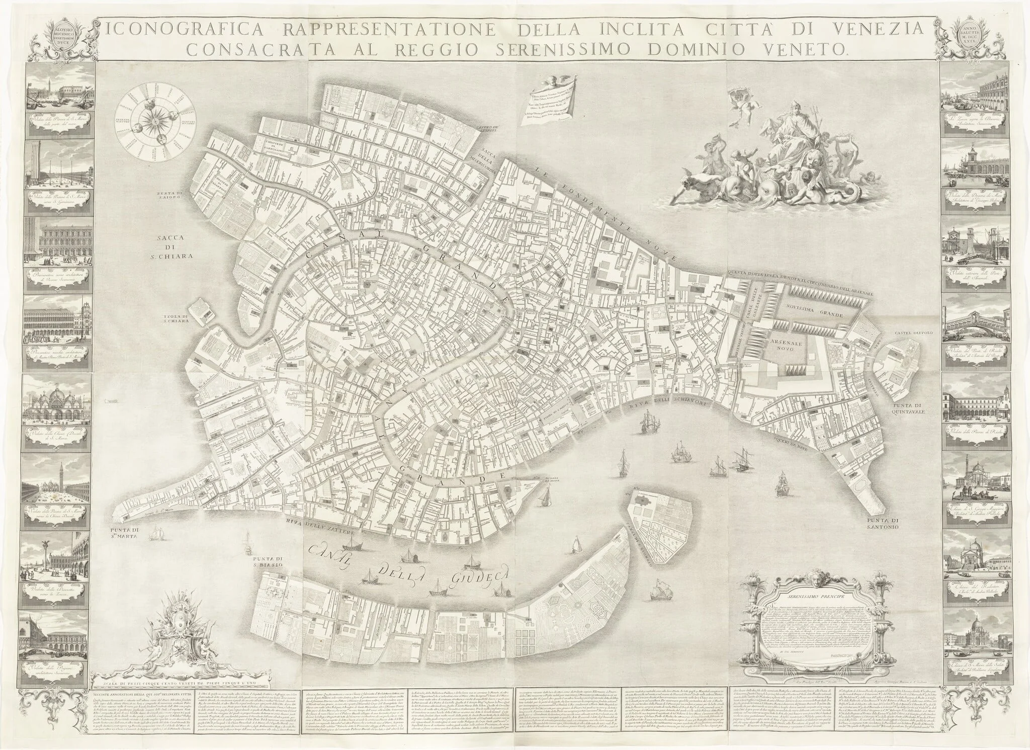 Iconografica Rappresentatione della Inclita Città di Venezia (Iconongraphic Representation of the Illustrious City of Venice), detail