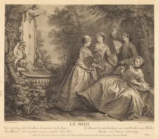Le midi, by Nicolas de Larmessin IV, ink, 1741