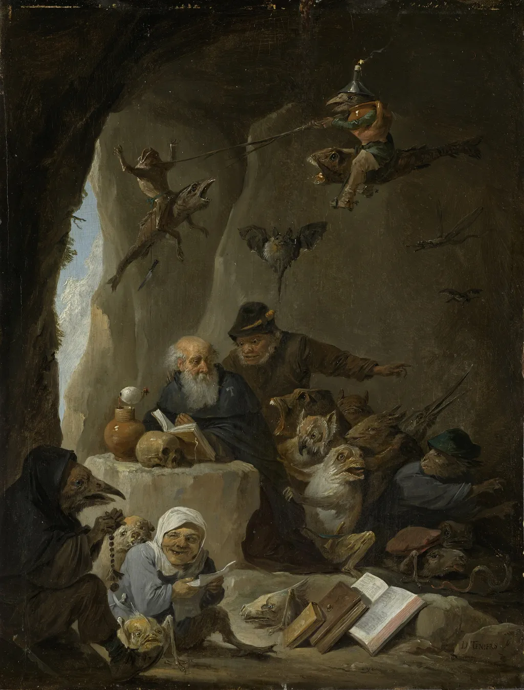 The temptation of St Anthony, by David Teniers the Younger, oil, 1650
