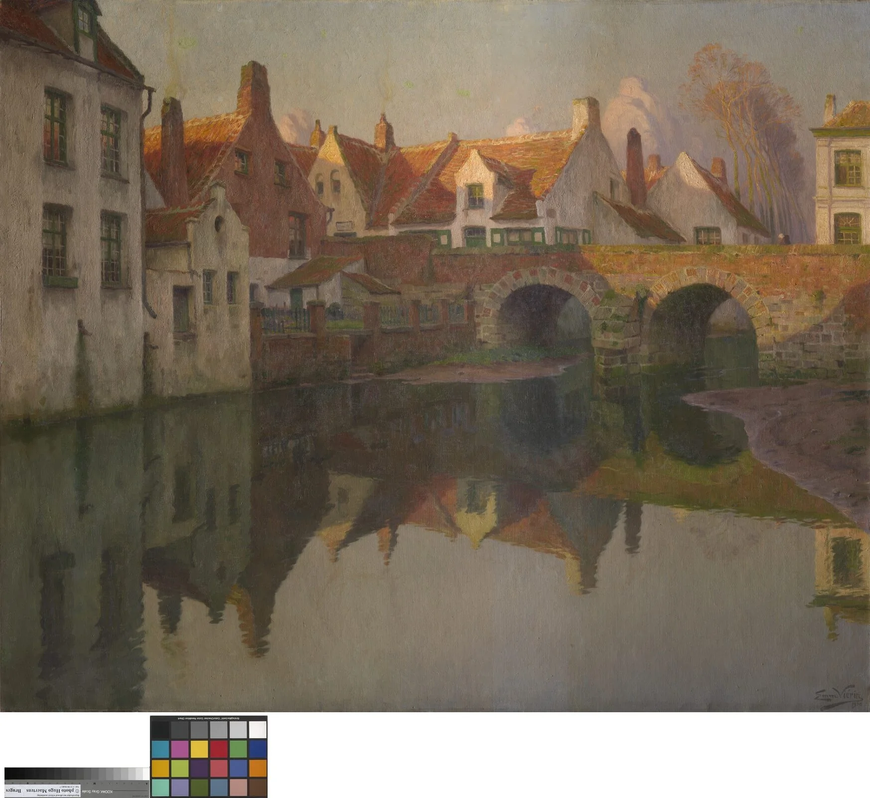 Oude brug in Vlaanderen, detail