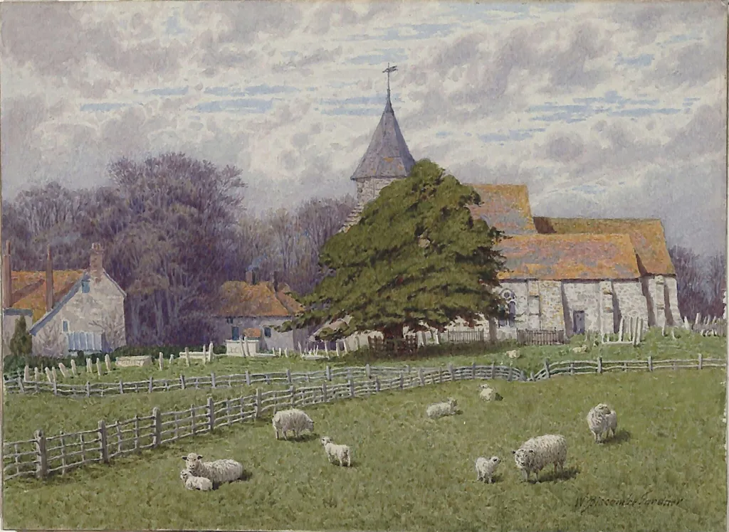 Old Romney, Kent, by William Biscombe Gardner, watercolor, 1870