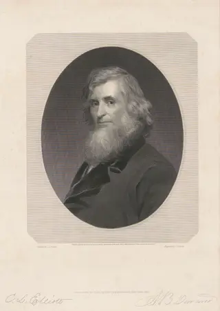 Asher B. Durand, by Frederick Halpin, ink, 1865