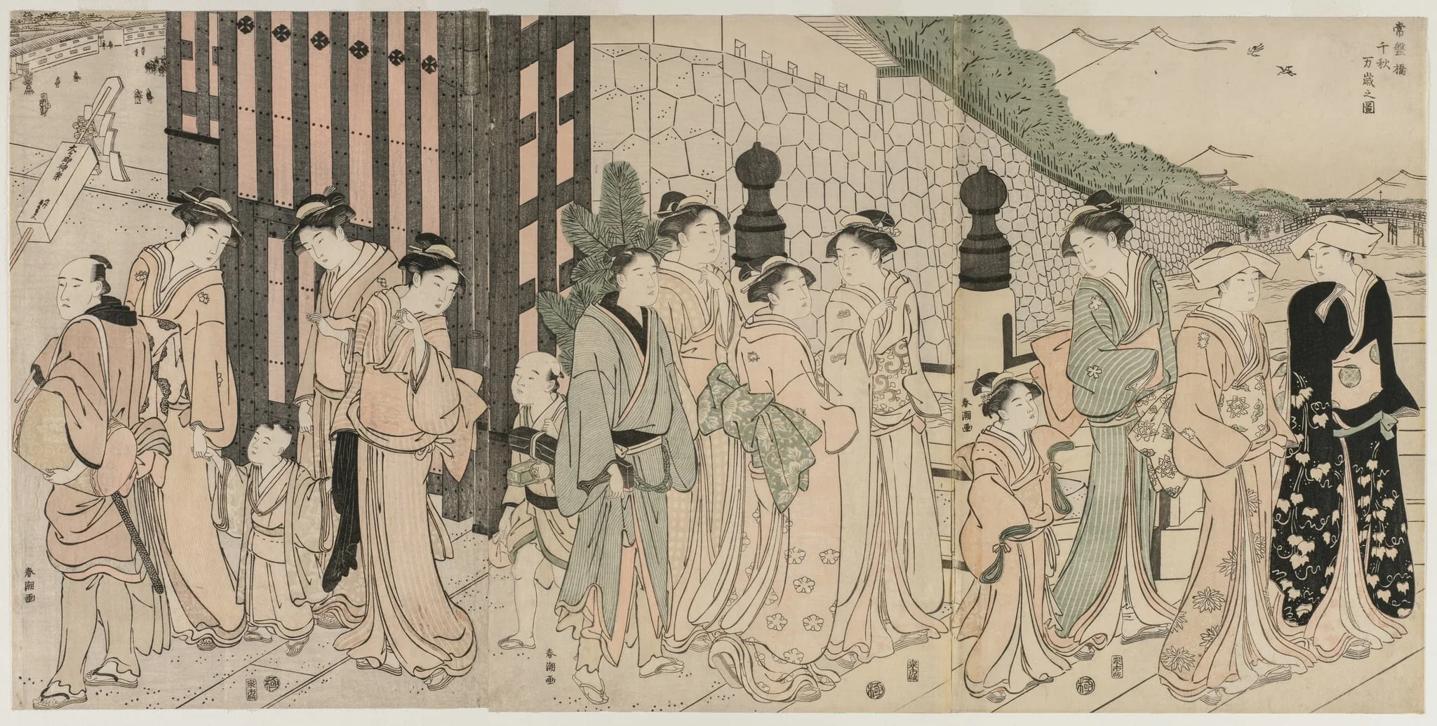 A Thousand Autumns, Ten Thousand Years on Tokiwa Bridge, detail