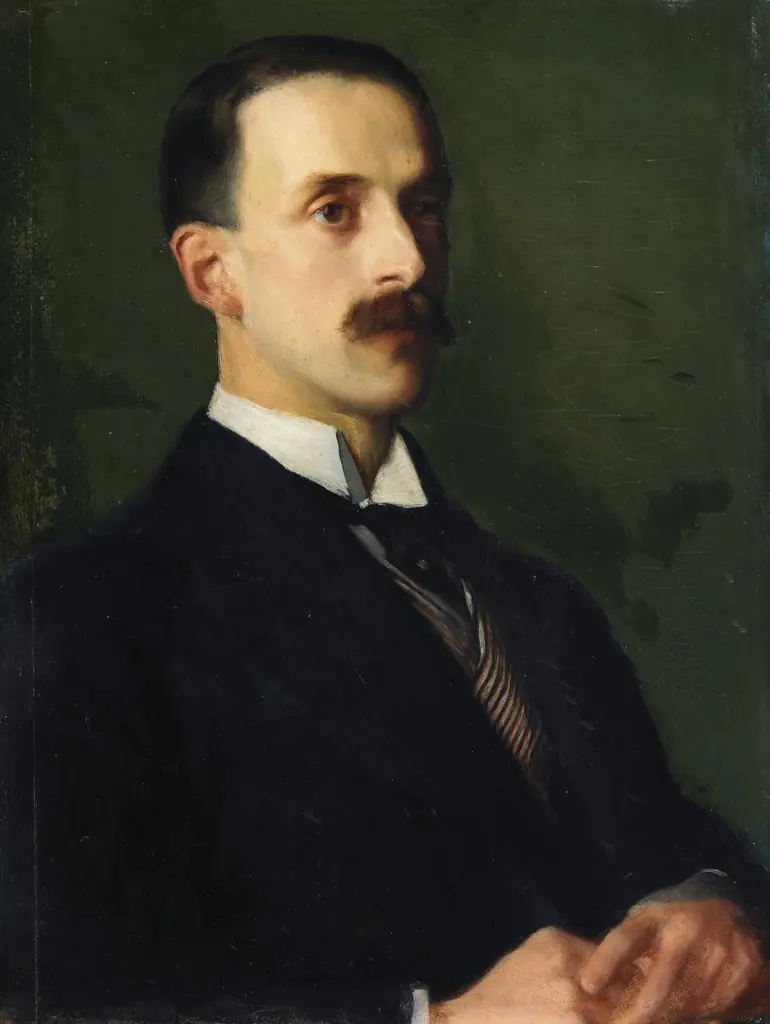 Portrait of Sir Hugh Lane (1865-1915), Director of the National Gallery of Ireland 1914-1915, by Sarah Cecilia Harrison, unspecified, 1912