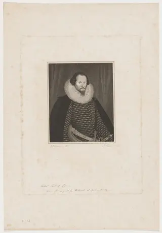 Robert Devereux, Earl of Essex, by James Stow, ink, 1795