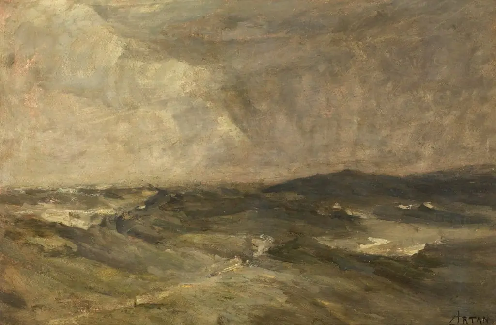 Turbulent Sea, by Louis Artan, oil, 1873