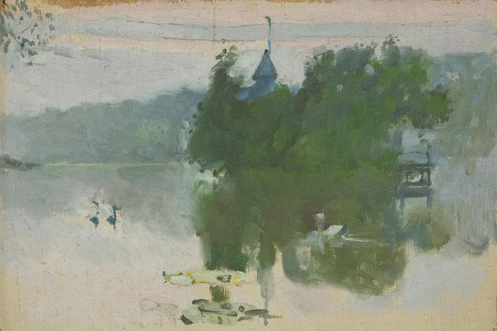 Landscape. Sketch, by Stepan Yaremich, oil