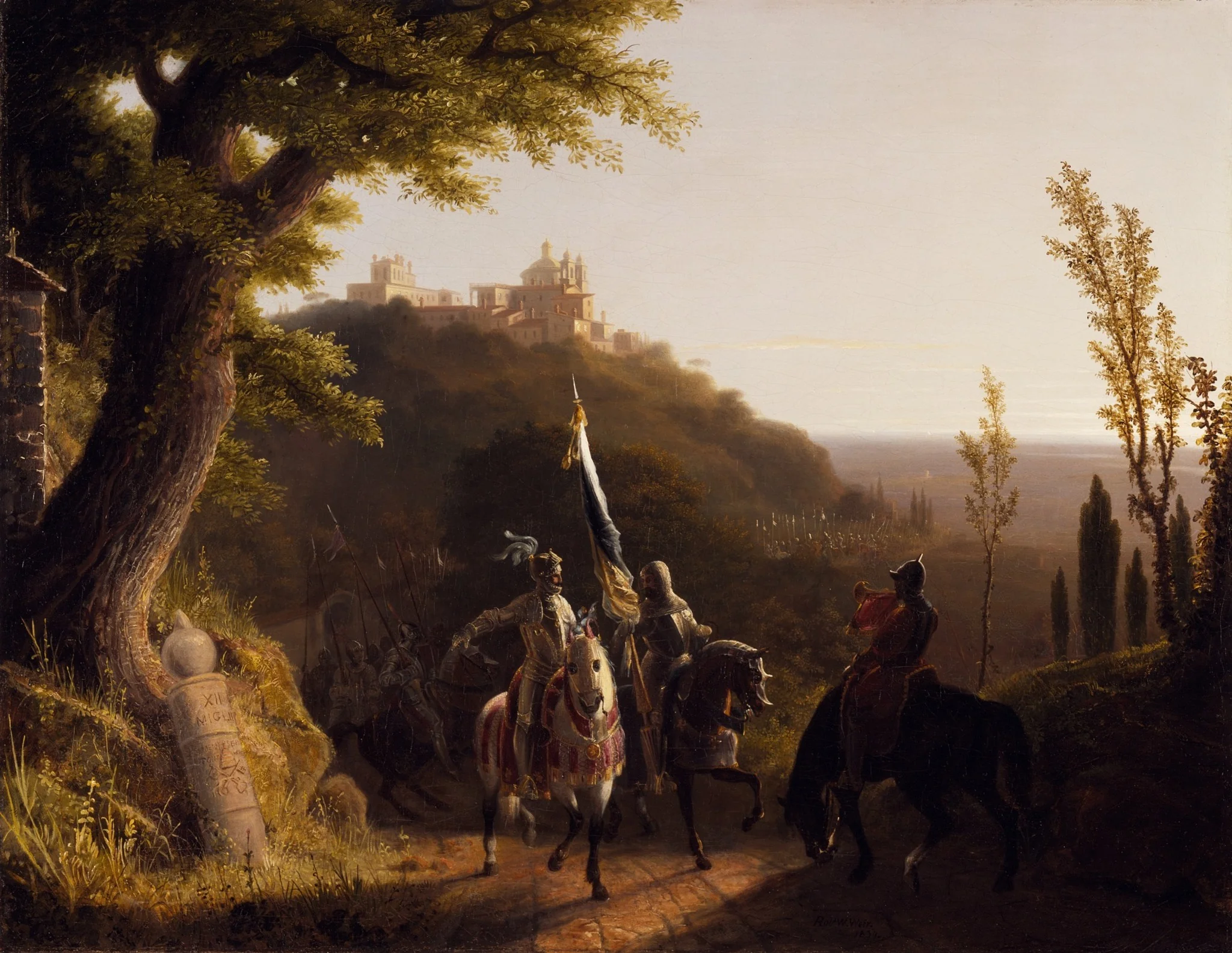The Duke of Bourbon's Halt at La Riccia, on His March to the Assau Rome, May 3d, 1527, detail