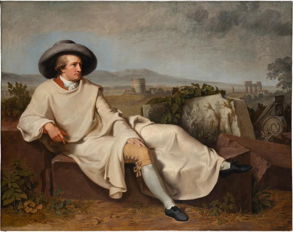 Goethe in the Roman Campagna, by Johann Heinrich Wilhelm Tischbein, oil, 1794
