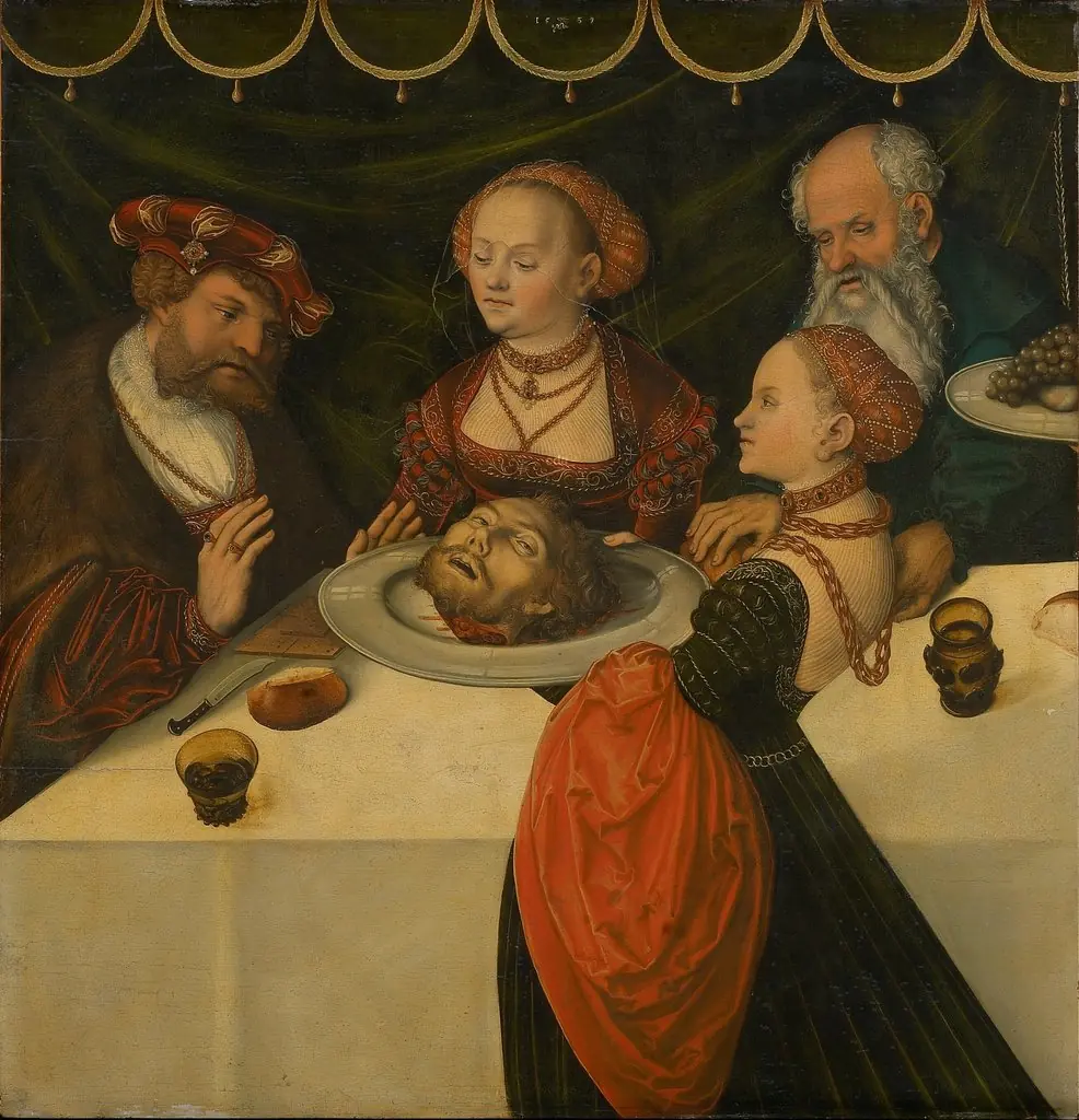 Feast of Herod, by Lucas Cranach the Elder, unspecified, 1539