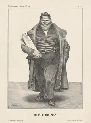 Mr. Pot de Noz., by Honoré Daumier, ink, 1833