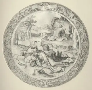 The Round Passion: Christ in Gethsemane (Agony in the Garden), by Lucas van Leyden, 1509