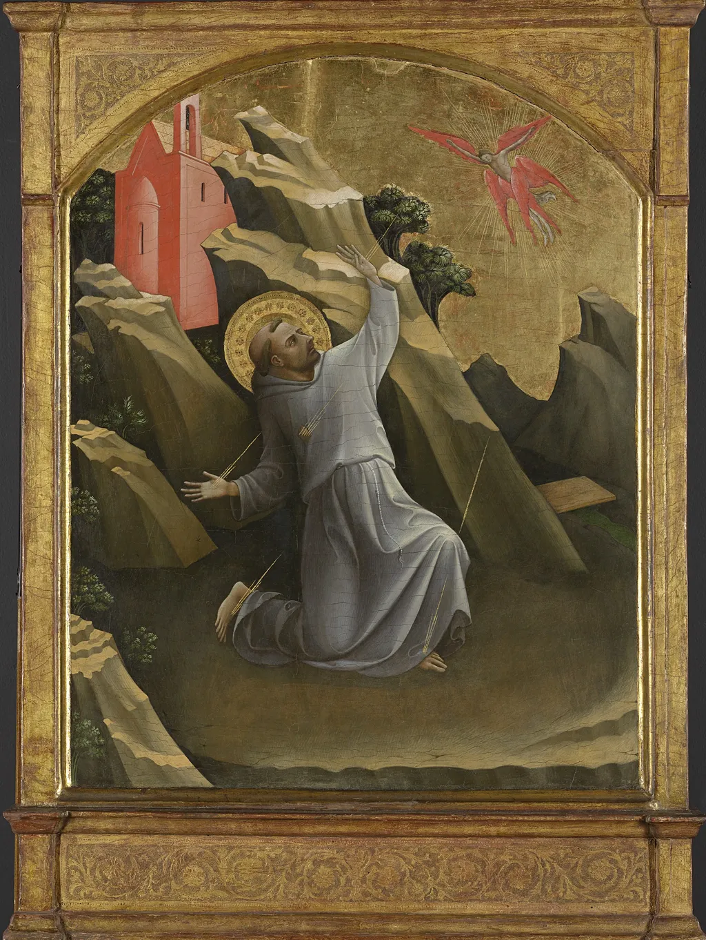Saint Francis Receiving the Stigmata, by Lorenzo Monaco, tempera, 1420