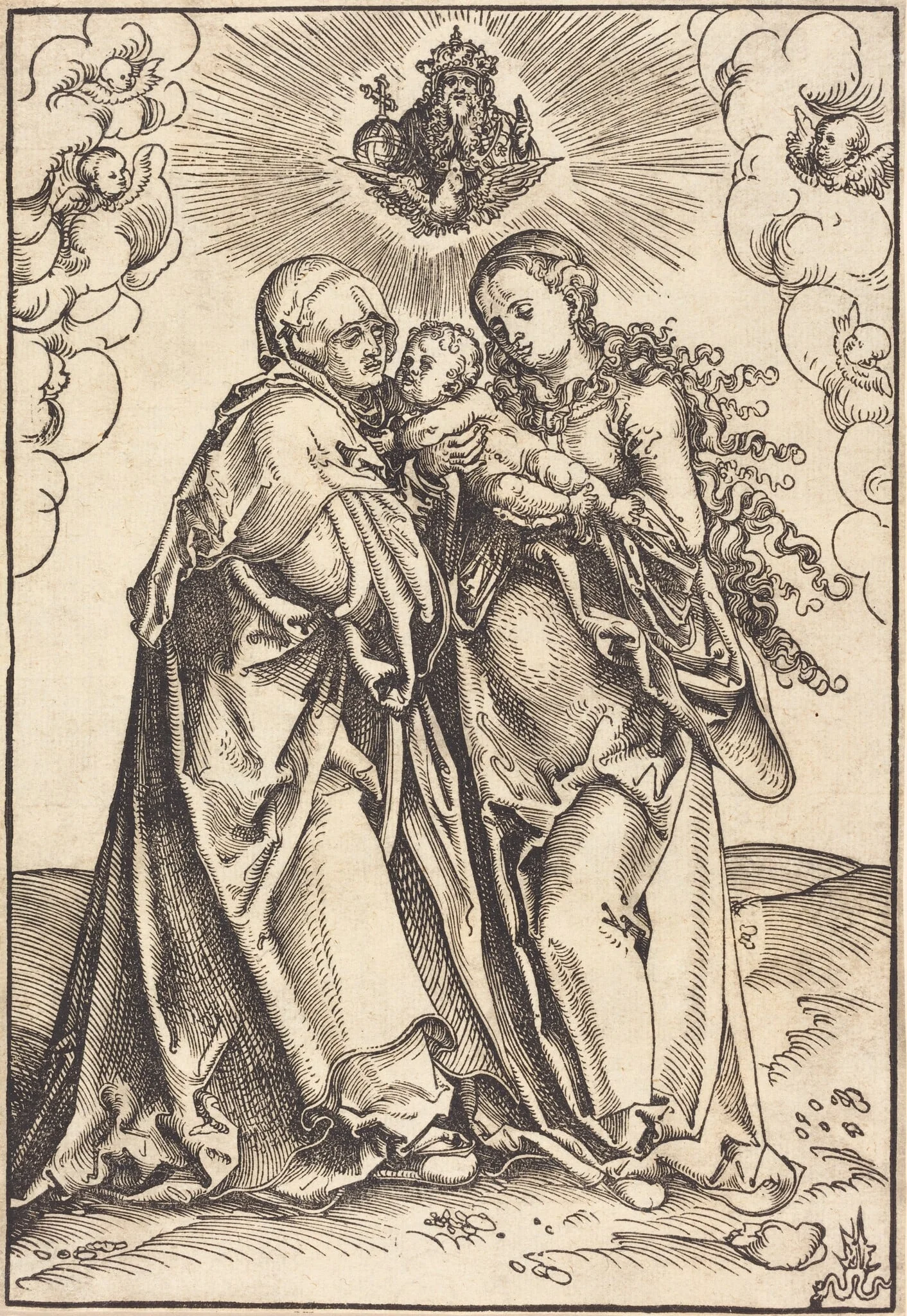 Saint Anne and the Virgin with the Child, detail