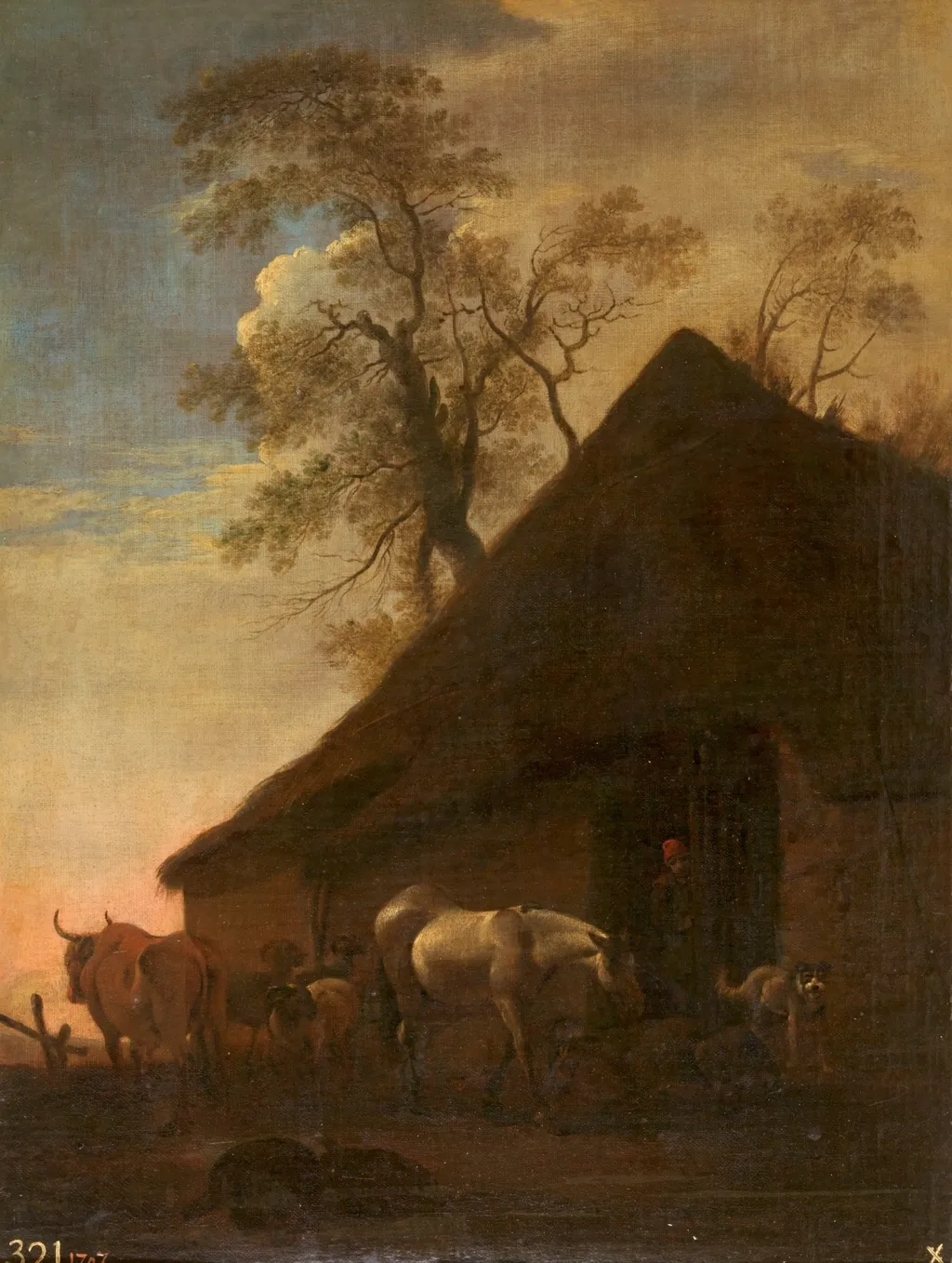 Cabaña, by Michelangelo Cerquozzi, oil, 1601