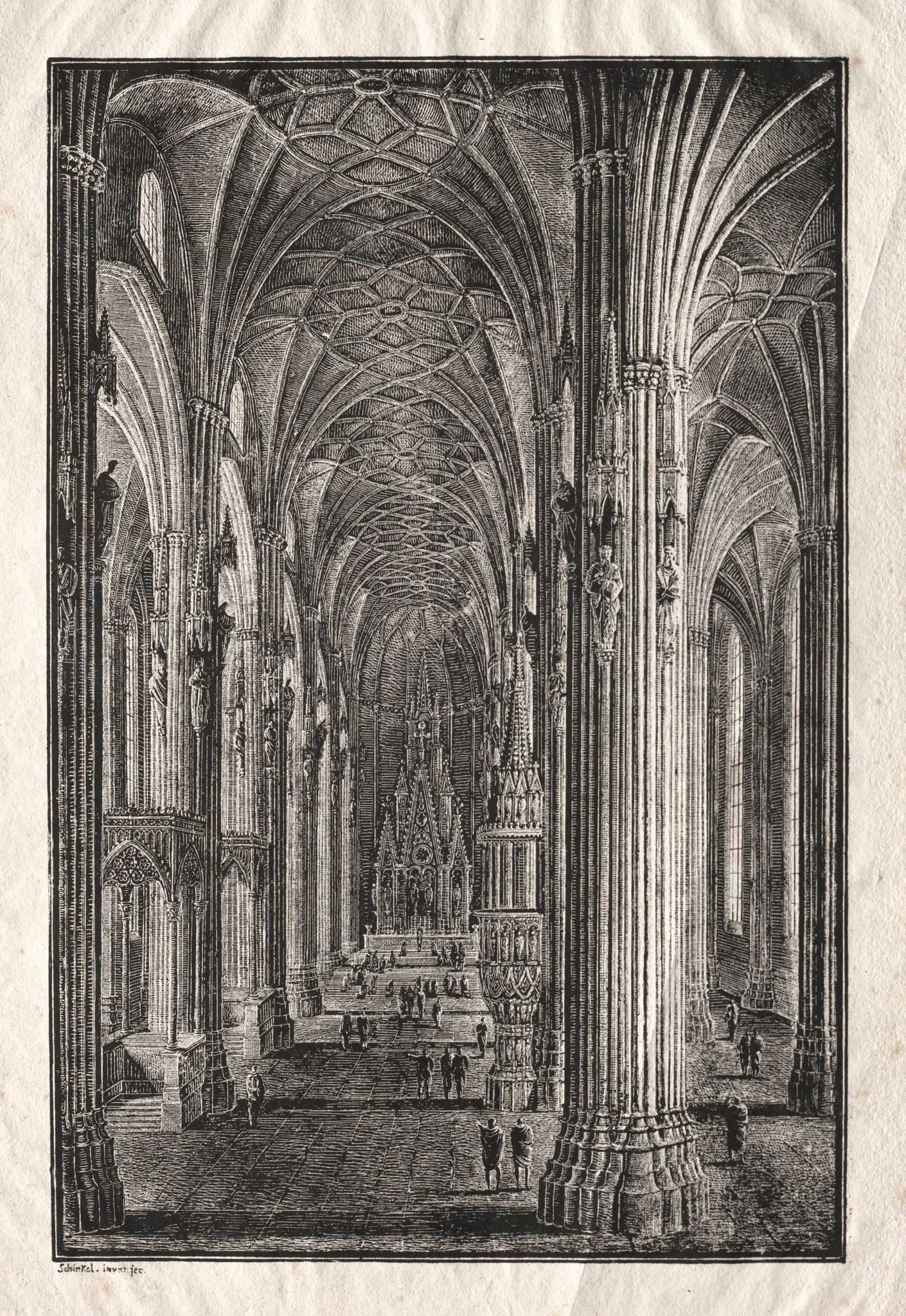 Interior of St. Stephen's Cathedral in Vienna, detail