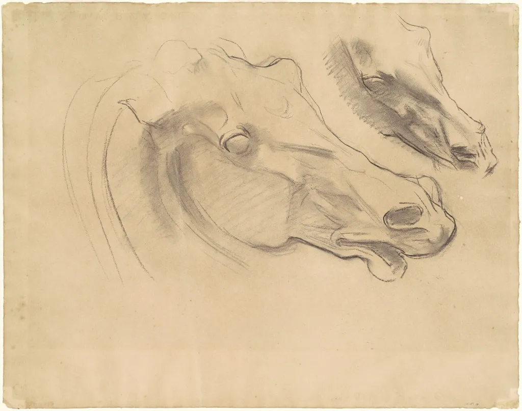 Studies for "Apollo in His Chariot with the Hours", by John Singer Sargent, charcoal, 1924