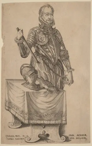 William of Nassau, Prince of Orange, by Christoffel van Sichem I, ink, 1601