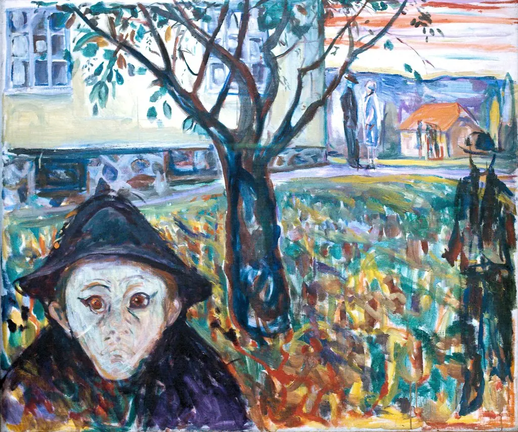 Jealousy in the Garden, by Edvard Munch, oil, 1929