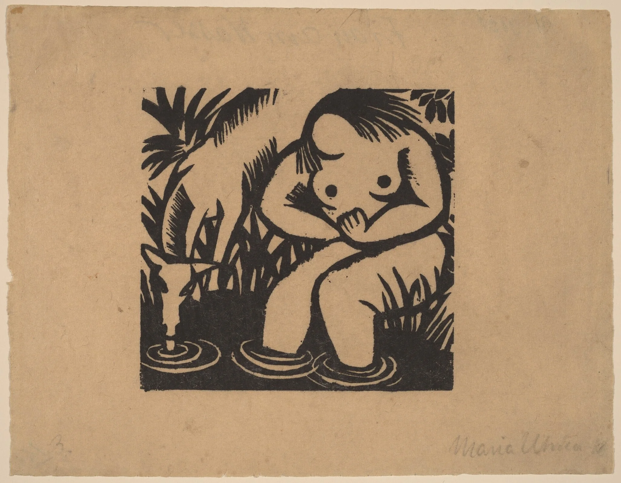 Woman at the Water, detail