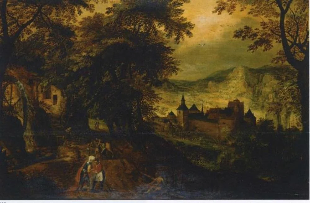 Landscape with the Good Samaritan, detail