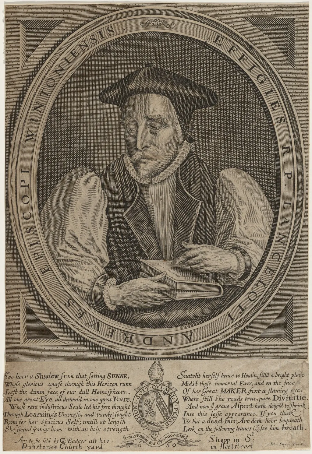 Lancelot Andrewes, by John Payne, ink