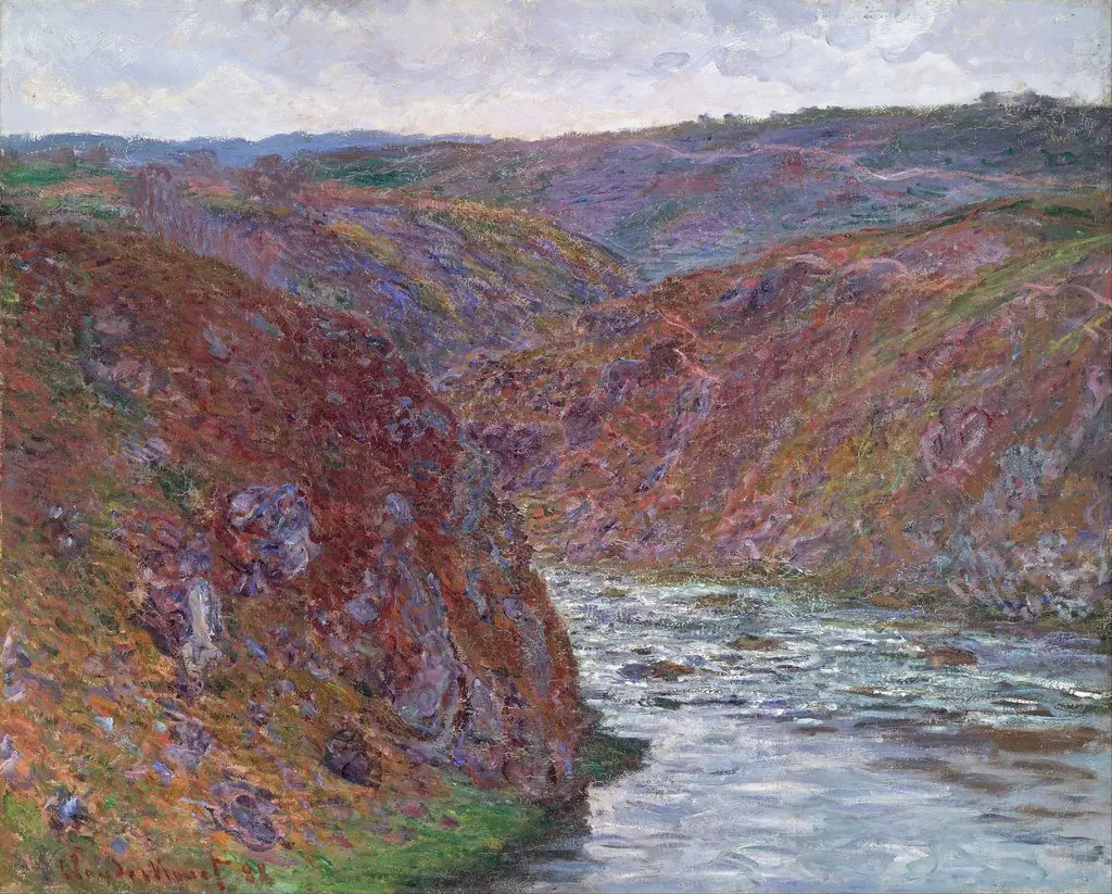 Valley of the Creuse (Gray Day), by Claude Monet, oil, 1895