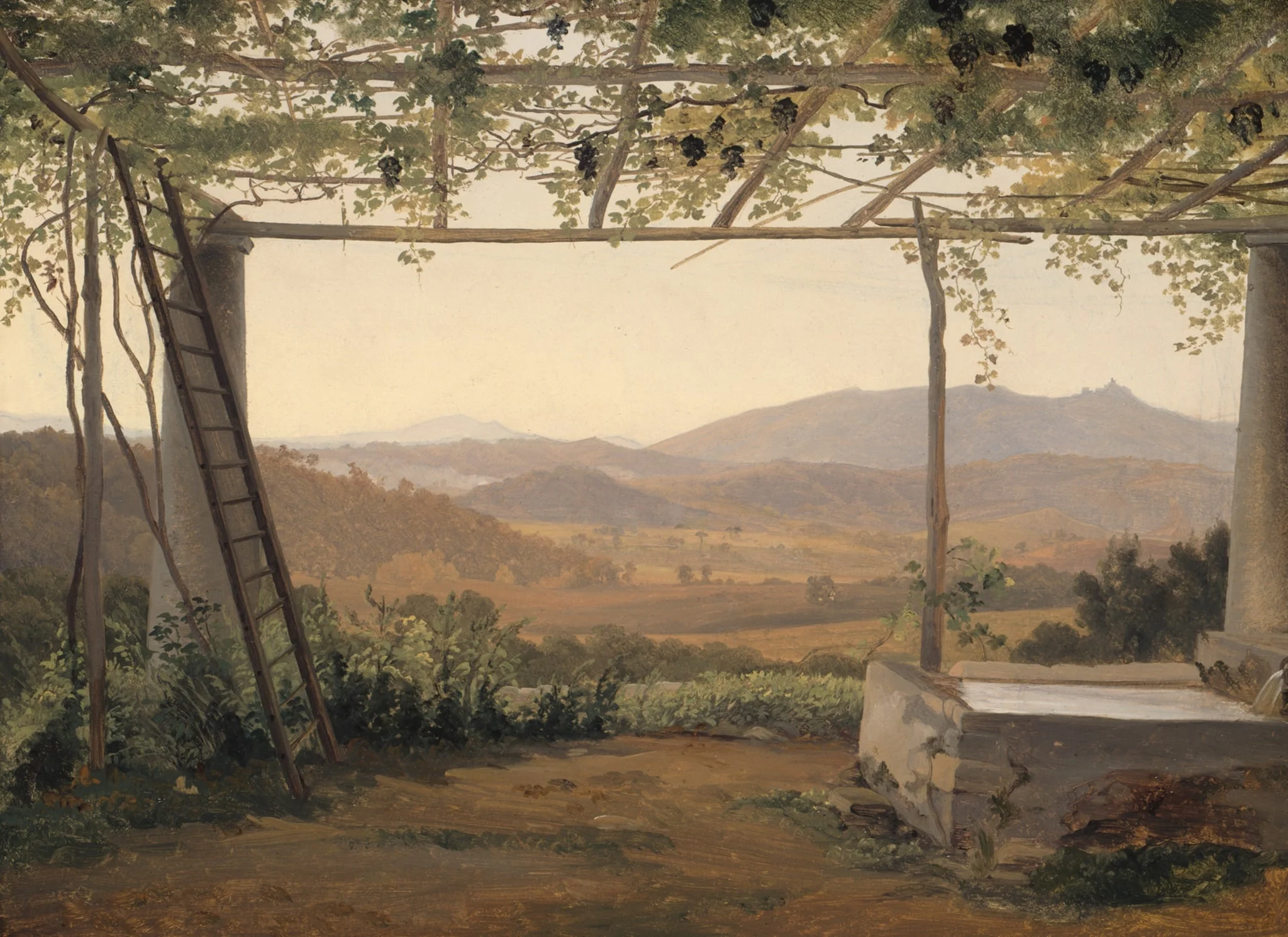Fountain and Pergola in Italy, detail