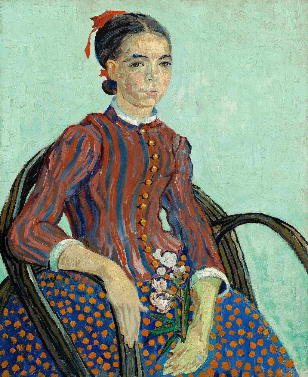 La Mousmé, by Vincent van Gogh, oil, 1888