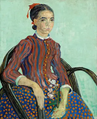 La Mousmé, by Vincent van Gogh, oil, 1888
