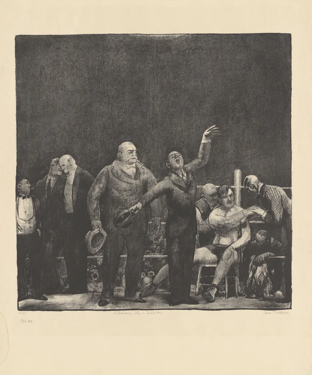 Introducing John L. Sullivan, by George Bellows, ink, 1916