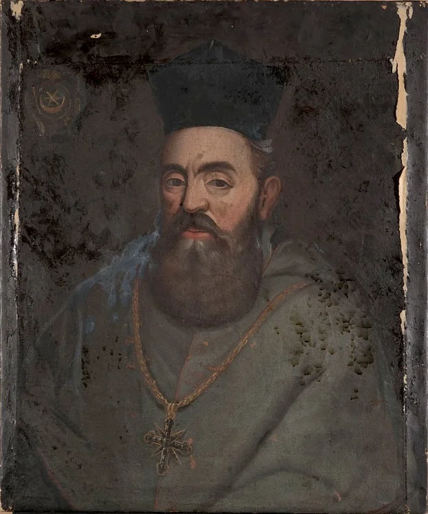 Portrait of Jerzy Tyszkiewicz, Leliwa coat of arms (1599–1656), bishop of Vilnius, detail