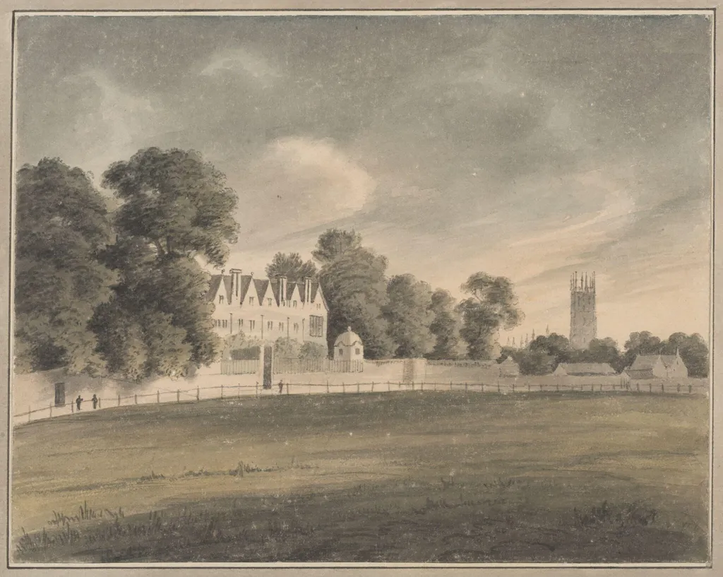 Merton College, Oxford, by James Roberts, watercolor, 1793