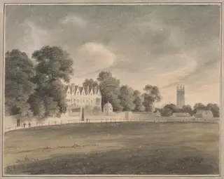 Merton College, Oxford, by James Roberts, watercolor, 1793