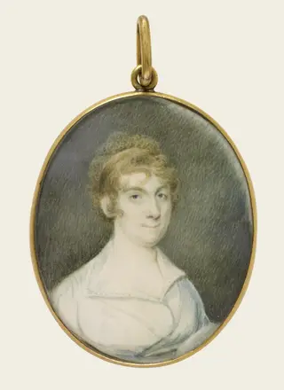 Ann Brunton, the actress (Mrs. Rob Merry), by William Dunlap, watercolor, 1798