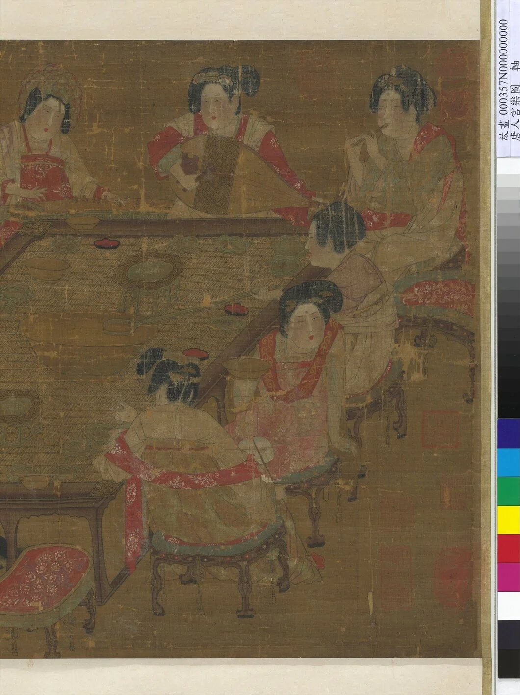 唐人宮樂圖 軸, detail