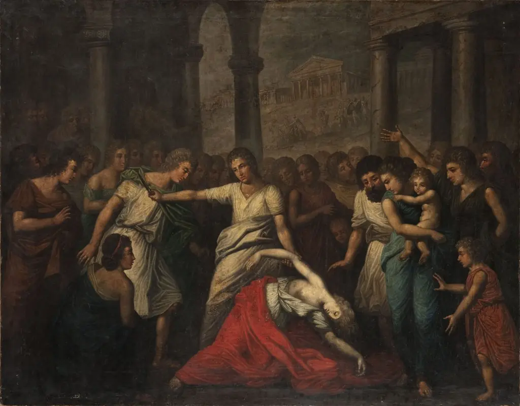 Death of Virginia, by Daniel Kondratowicz, oil, 1816