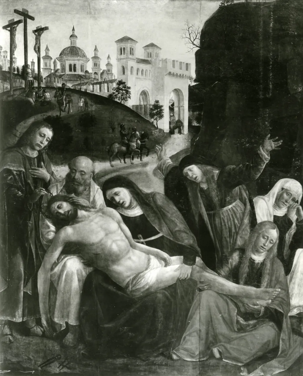 Lamentation, by Vincenzo Foppa, paint