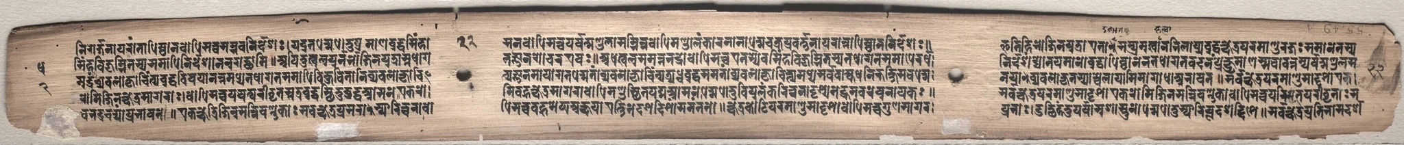 Text, folio 22 (verso) from a Gandavyuha-sutra (Scripture of the Supreme Array), detail