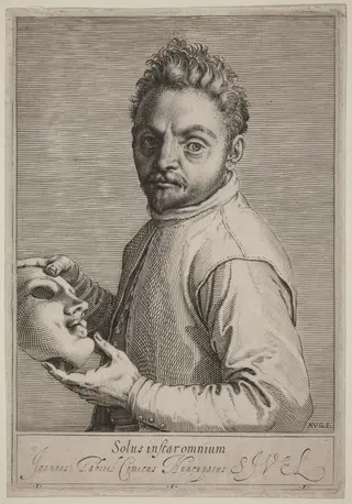 Giovanni Gabrielli, by Agostino Carracci, ink, 1599