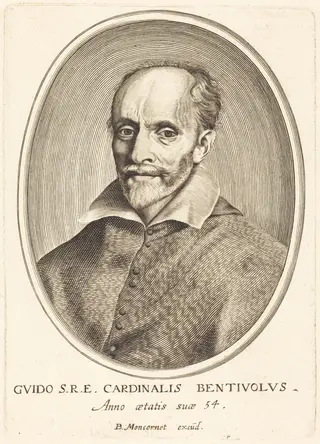 Guido Bentivoglio, by Balthasar Moncornet, ink, 1634